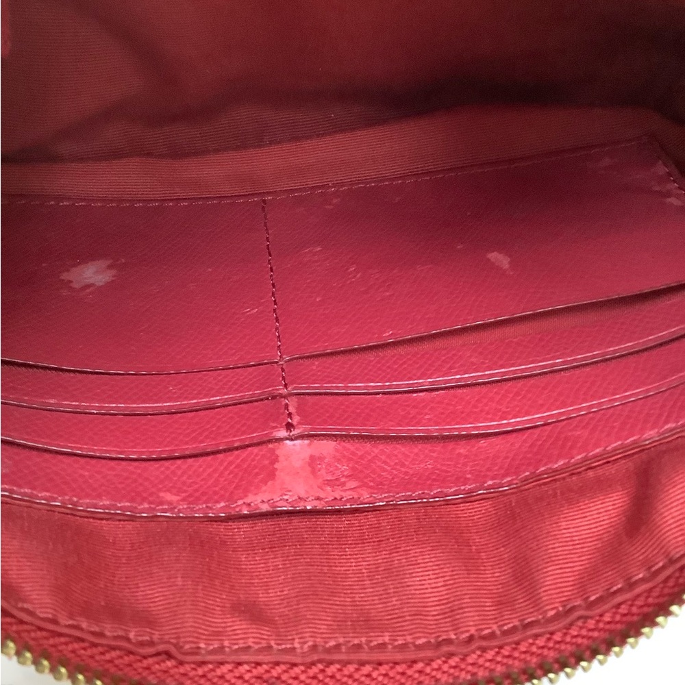 GUC Coach Red Pochette Leather Clutch - Picture 10 of 11